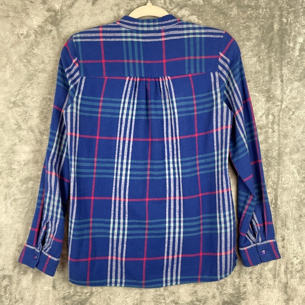 Vermont Country Store Shirt Womens Small Blue Plaid‎ Button Up LS Cotton Top EUC - Picture 4 of 8